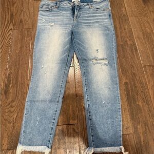 Women’s Dear John Light Blue Distressed Joyrich Skinny Jeans size 32